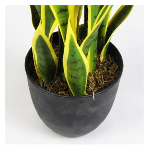 HYGRAD BUILT TO SURVIVE Tall Green Indoor Outdoor Artificial Faux Fake Decorative Home Office Exotic Tropical Plant (Snake Plant sansevieria 90cm)