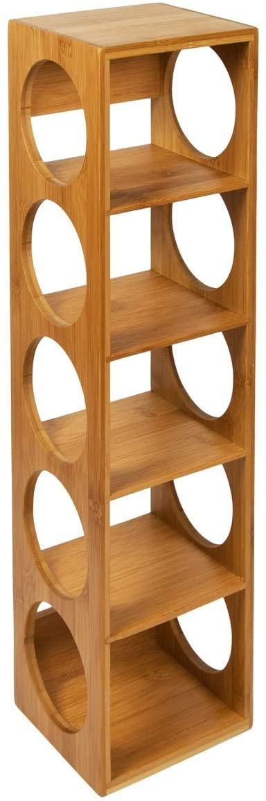 Hygrad Bamboo Stackable Wine Rack Stand Holder Wall Mountable, Free Standing or Horizontally