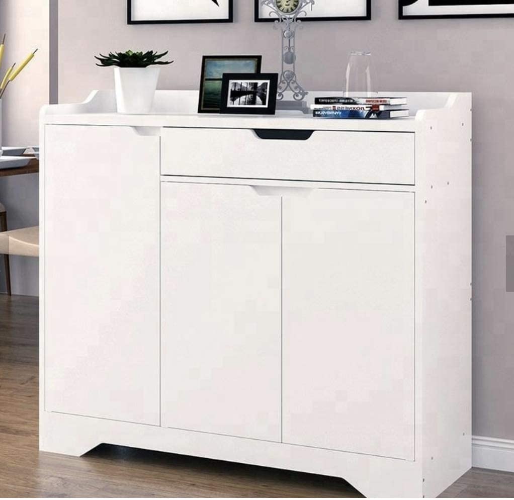 White Shoe Storage Cabinet Unit Cupboard Hallway Furniture Living Room Shoe Rack HYGRAD®