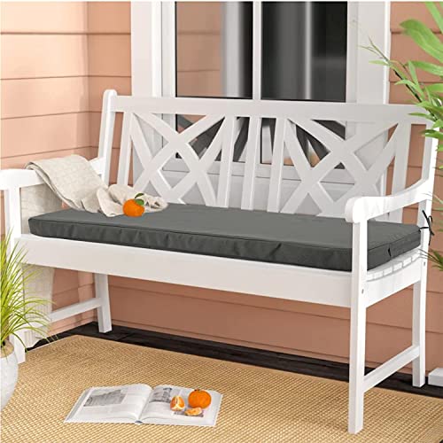 Outdoor Bench Patio Bench Cushion Indoor, Patio Furniture Chair Cushion Bench Pad, Porch Swing Cushion with Ties, Window Seat Sofa Garden Replacement Loveseat Sizes: 108/117cm (117 x 45 x 5 cm)