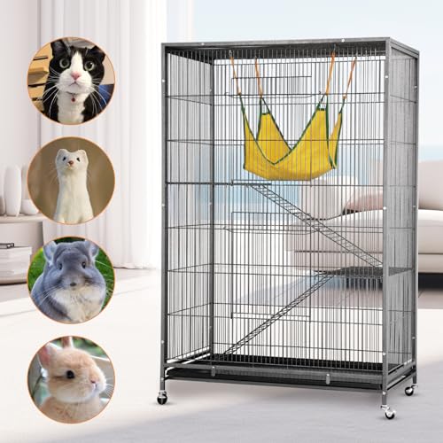 Extra Large Metal Portable Rolling Pet Cat Ferret Rat Chinchilla Small Animal Playpen Cage Enclosure