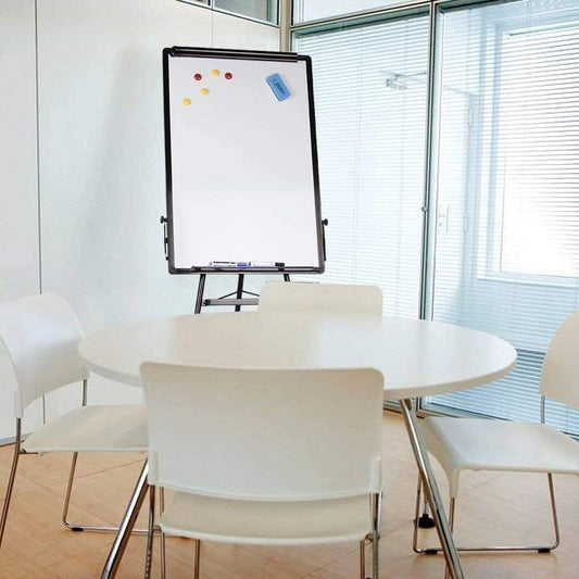 24" x 36" Inches (60 x 90cms) Tripod Whiteboard Magnetic Standing Flip Chart Easel Board Height Adjustable