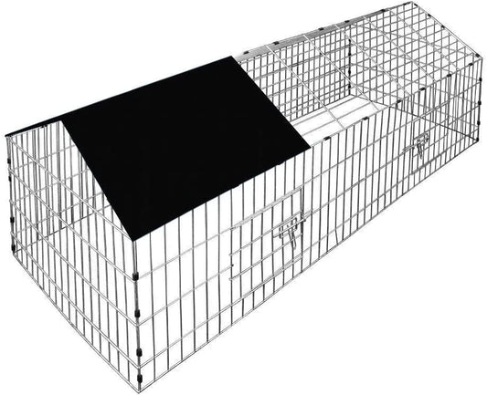 Rabbit Run Playpen Rectangular with Pitched Roof 5 Ft 10 In Long x 2 Ft 5 In Wide Protective Cover Pet Animal Guinea, Dog Puppy Cage Ferret Play Pen