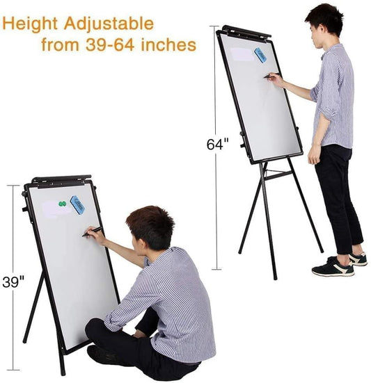 24" x 36" Inches Tripod Whiteboard Magnetic Standing Flip Chart Easel Lightweight Adjustable