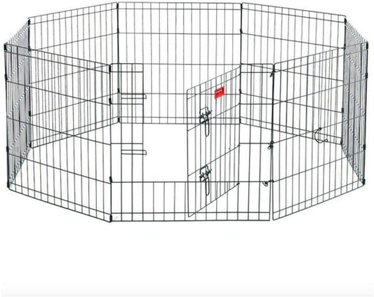 HYGRAD® 8 Panel Wire Metal Pet Dog Small Animal Cat Exercise Playpen Fence Enclosure Cage Den X Large 36" Inches