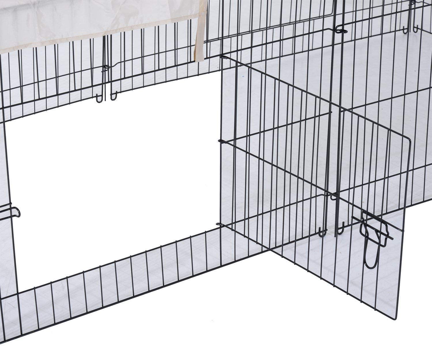 HYGRAD BUILT TO SURVIVE Rabbit Run Playpen Rectangular with Pitched Roof 5 Ft 10 In Long x 2 Ft 5 In Wide with Protective Cover Pet Animal Play Pen Guinea Pig Pen, Dog Puppy Cage Ferret Play Pen